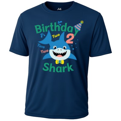 Birthday Shark Two Two Two 2nd Birthday Party Performance Shirt