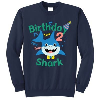 Birthday Shark Two Two Two 2nd Birthday Party Sweatshirt