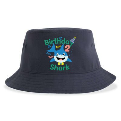 Birthday Shark Two Two Two 2nd Birthday Party Sustainable Bucket Hat