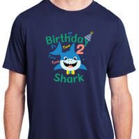 Birthday Shark Two Two Two 2nd Birthday Party Adult ChromaSoft Performance T-Shirt