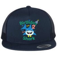 Birthday Shark Two Two Two 2nd Birthday Party Flatbill Hat