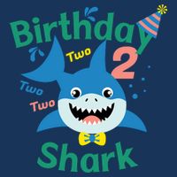Birthday Shark Two Two Two 2nd Birthday Party Flatbill Hat