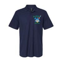 Birthday Shark Two Two Two 2nd Birthday Party Softstyle Adult Sport Polo