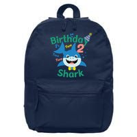 Birthday Shark Two Two Two 2nd Birthday Party 16 in Basic Backpack