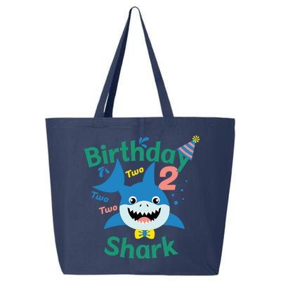 Birthday Shark Two Two Two 2nd Birthday Party 25L Jumbo Tote