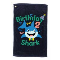 Birthday Shark Two Two Two 2nd Birthday Party Golf Towel