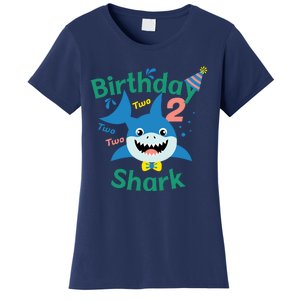 Birthday Shark Two Two Two 2nd Birthday Party Women's T-Shirt