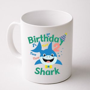 Birthday Shark Two Two Two 2nd Birthday Party Coffee Mug