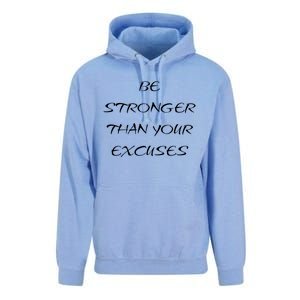 Be Stronger Than Your Excuses Fitness Workout Quote Gift Unisex Surf Hoodie