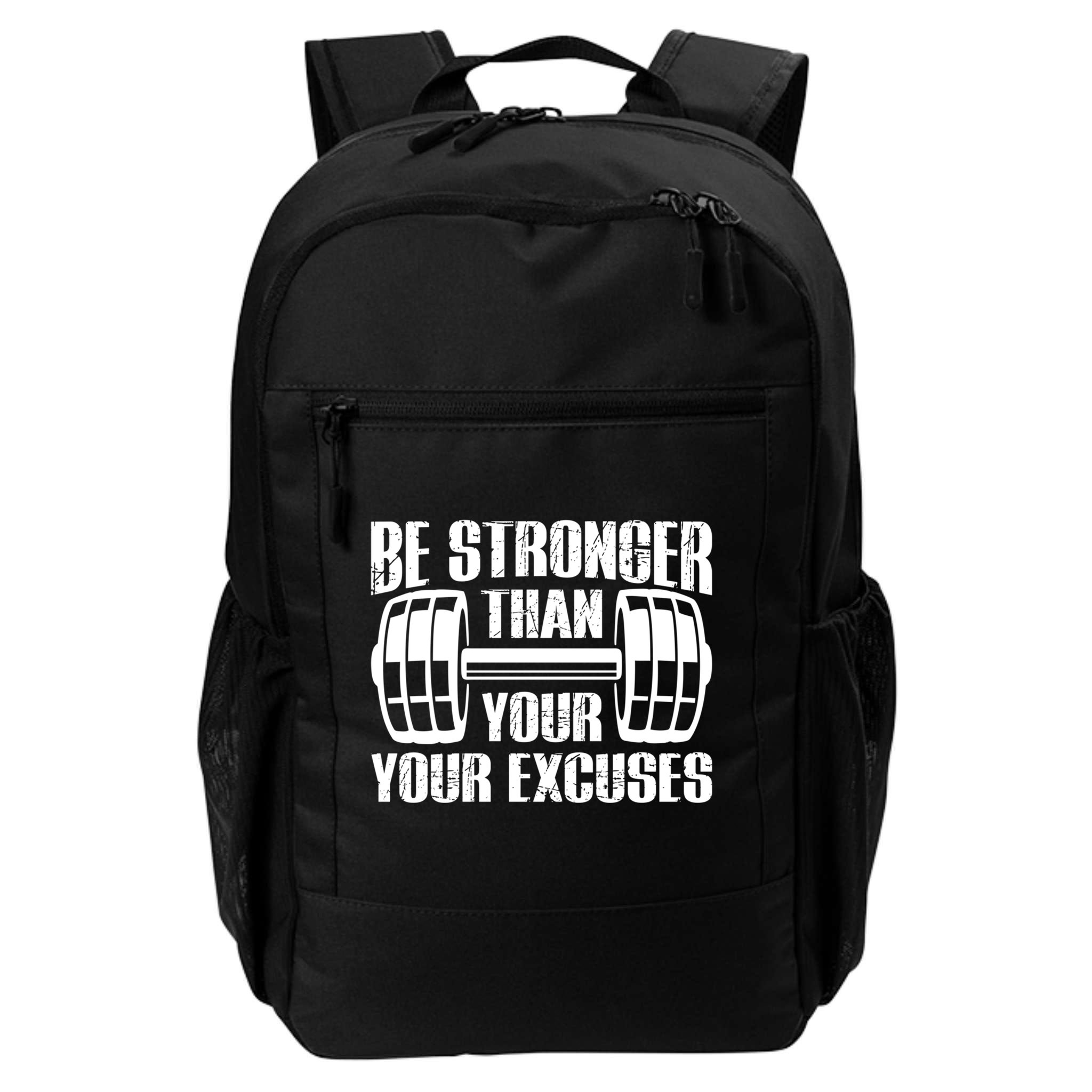 Be Stronger Than Your Excuses Motivational Workout Fitness Gift Backpack