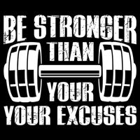Be Stronger Than Your Excuses Motivational Workout Fitness Gift Drawstring Bag