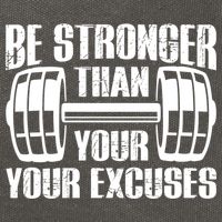 Be Stronger Than Your Excuses Motivational Workout Fitness Gift Cotton Canvas Backpack