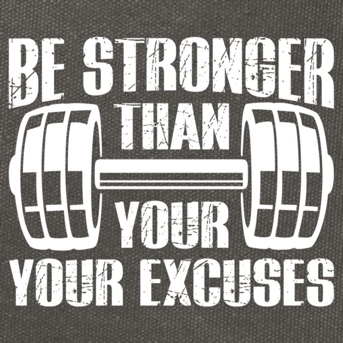 Be Stronger Than Your Excuses Motivational Workout Fitness Gift Cotton Canvas Backpack