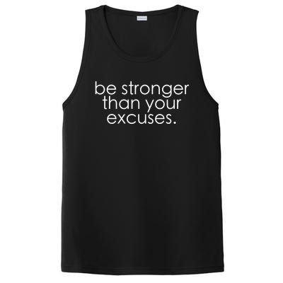 Be Stronger Than Your Excuses Funny Gym Workout Motivation Meaningful Gift PosiCharge Competitor Tank