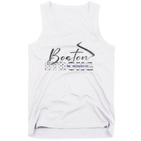 Boston Strong Thin Blue Line US Flag Tank Top