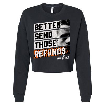 Better Send Those Refunds Cincinnati Football Fan Cropped Pullover Crew
