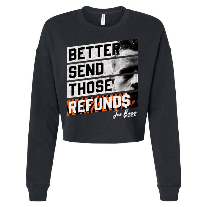 Better Send Those Refunds Cincinnati Football Fan Cropped Pullover Crew