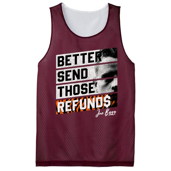 Better Send Those Refunds Cincinnati Football Fan Mesh Reversible Basketball Jersey Tank