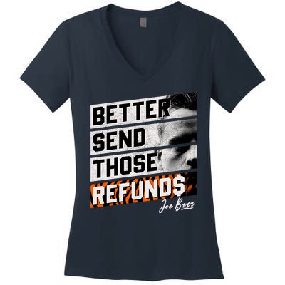 Better Send Those Refunds Cincinnati Football Fan Women's V-Neck T-Shirt