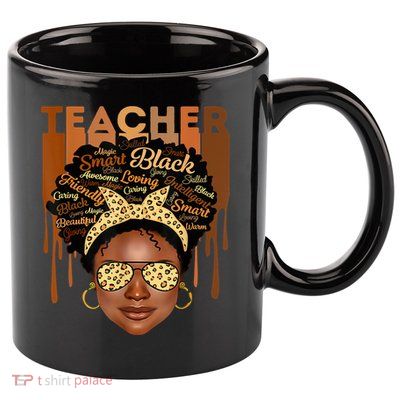 Black Smart Teacher 11oz C Handle Ceramic Mug
