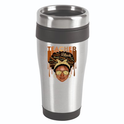 Black Smart Teacher 16oz Travel Tumbler