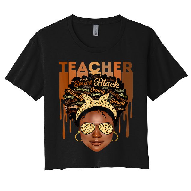 Black Smart Teacher Crop Top