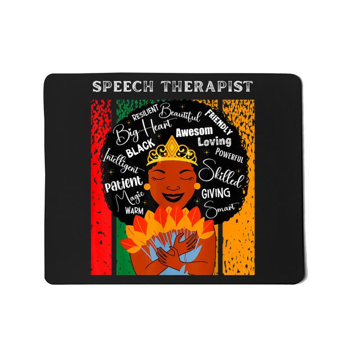 Black Speech Therapist Queen Black History Month Women Mousepad