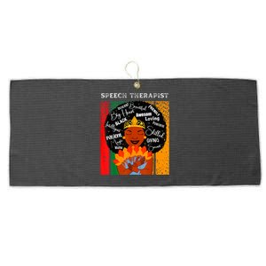 Black Speech Therapist Queen Black History Month Women Large Microfiber Waffle Golf Towel