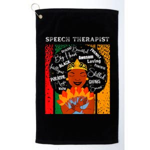 Black Speech Therapist Queen Black History Month Women Platinum Collection Golf Towel