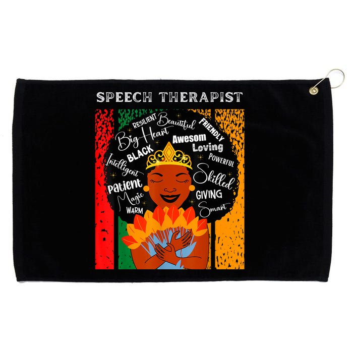 Black Speech Therapist Queen Black History Month Women Grommeted Golf Towel