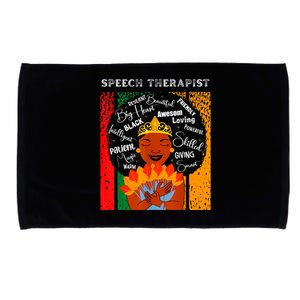 Black Speech Therapist Queen Black History Month Women Microfiber Hand Towel