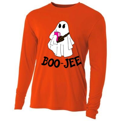 Boojee Stanley Tumbler Inspired Ghost Boujee Halloween Cute Great Gift Cooling Performance Long Sleeve Crew