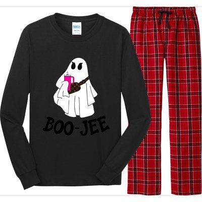 Boojee Stanley Tumbler Inspired Ghost Boujee Halloween Cute Great Gift Long Sleeve Pajama Set