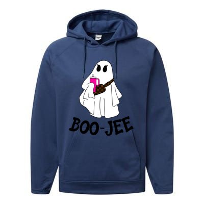 Boojee Stanley Tumbler Inspired Ghost Boujee Halloween Cute Great Gift Performance Fleece Hoodie