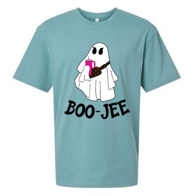 Boojee Stanley Tumbler Inspired Ghost Boujee Halloween Cute Great Gift Sueded Cloud Jersey T-Shirt