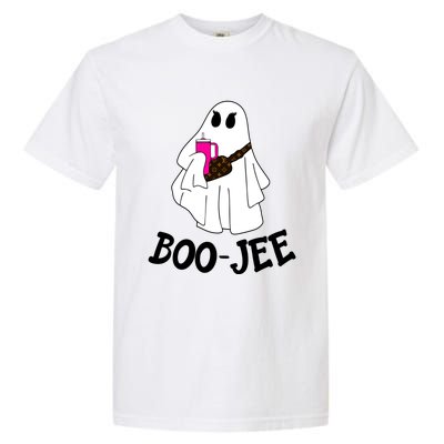 Boojee Stanley Tumbler Inspired Ghost Boujee Halloween Cute Great Gift Garment-Dyed Heavyweight T-Shirt