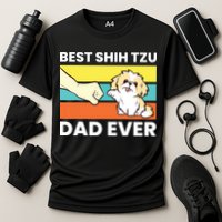 Best Shih Tzu Dad Ever Funny Shih Tzu Performance Shirt