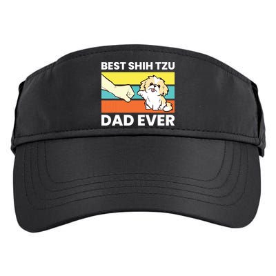 Best Shih Tzu Dad Ever Funny Shih Tzu Adult Drive Performance Visor