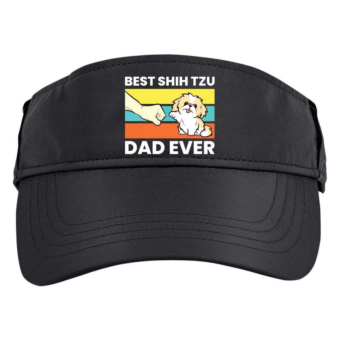 Best Shih Tzu Dad Ever Funny Shih Tzu Adult Drive Performance Visor