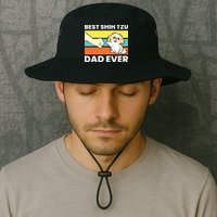 Best Shih Tzu Dad Ever Funny Shih Tzu Bucket Hat