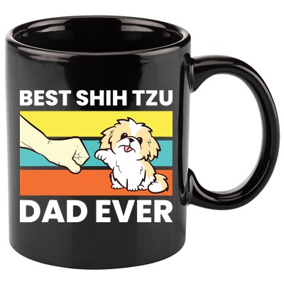 Best Shih Tzu Dad Ever Funny Shih Tzu 11oz C Handle Ceramic Mug