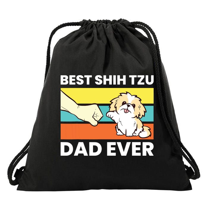 Best Shih Tzu Dad Ever Funny Shih Tzu Drawstring Bag