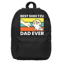 Best Shih Tzu Dad Ever Funny Shih Tzu 16 in Basic Backpack
