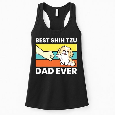 Best Shih Tzu Dad Ever Funny Shih Tzu Womens Tank Top