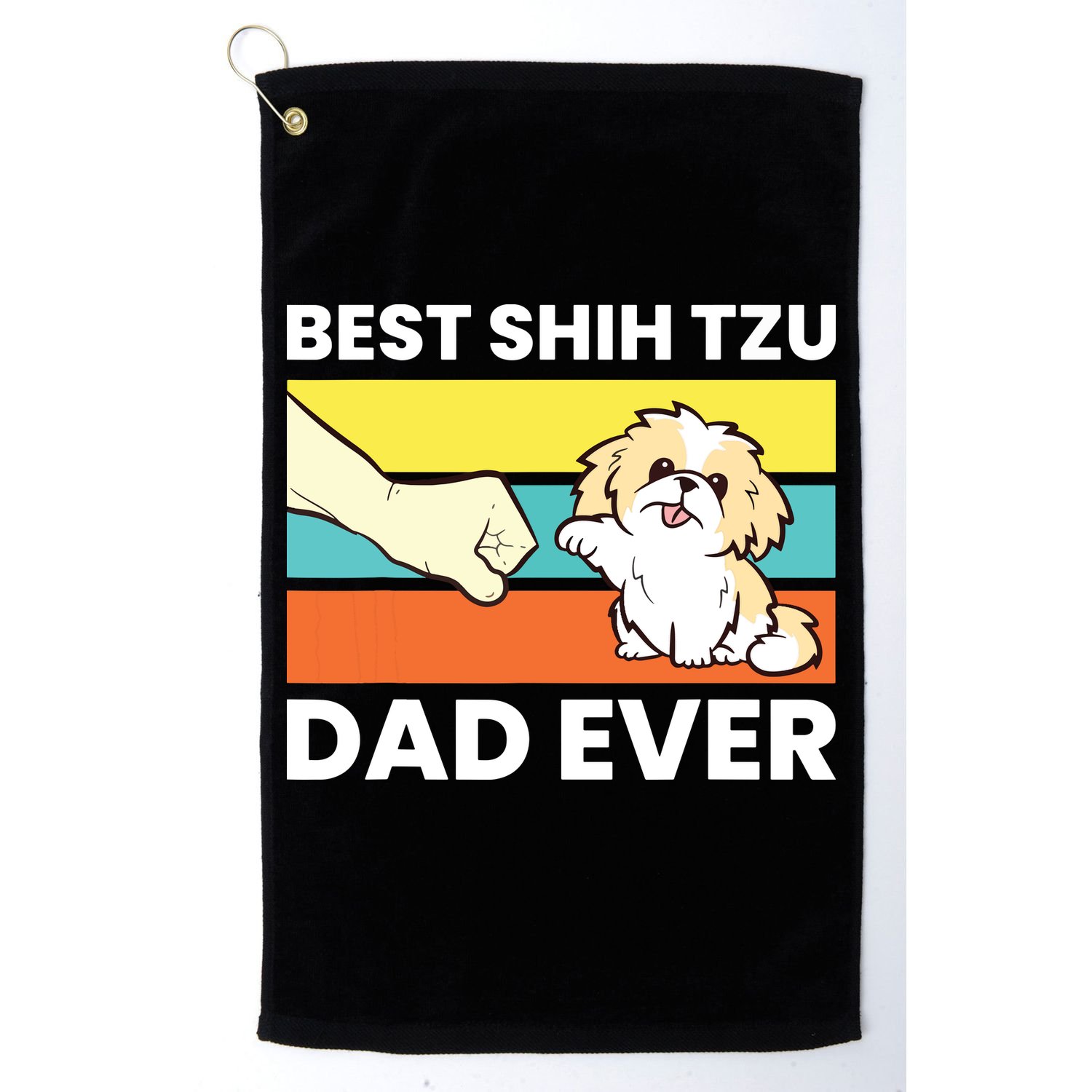 Best Shih Tzu Dad Ever Funny Shih Tzu Golf Towel
