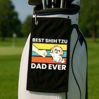Best Shih Tzu Dad Ever Funny Shih Tzu Golf Towel