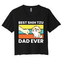 Best Shih Tzu Dad Ever Funny Shih Tzu Crop Top