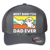 Best Shih Tzu Dad Ever Funny Shih Tzu Flexfit Unipanel Trucker Cap