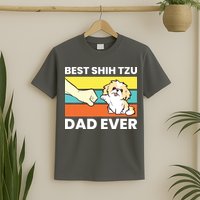 Best Shih Tzu Dad Ever Funny Shih Tzu T-Shirt