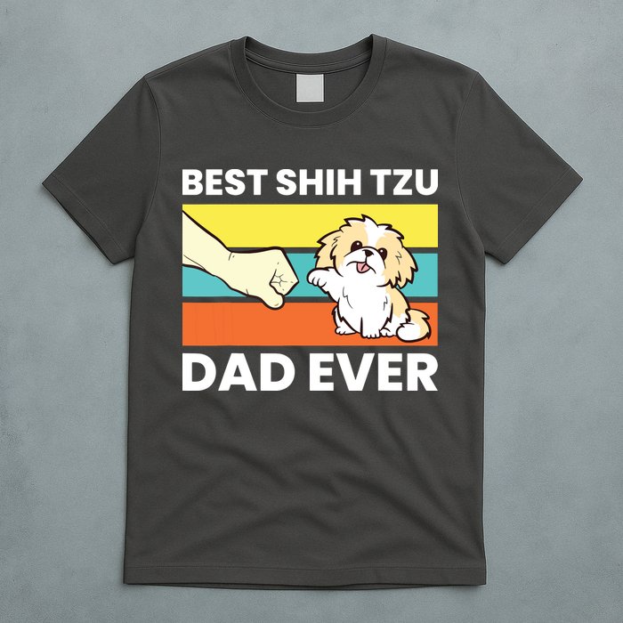 Best Shih Tzu Dad Ever Funny Shih Tzu T-Shirt